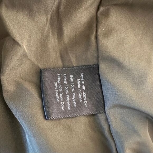 Jenni Kayne Long Down Puffer Jacket in Sage Green Size L - Picture 9 of 12